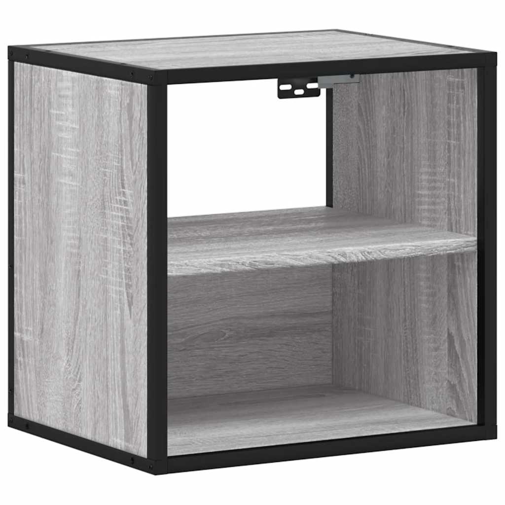 Zidni noćni ormarići 2 kom Sivi Sonoma 40x31x39,5 cm