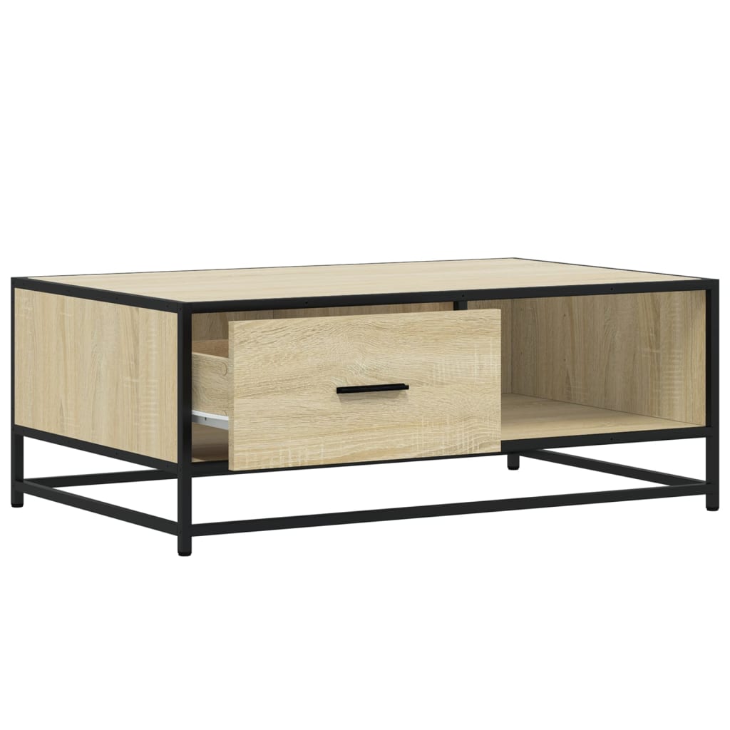 Stolić za kavu boja hrasta sonome 90x57x35 cm od drva i metala