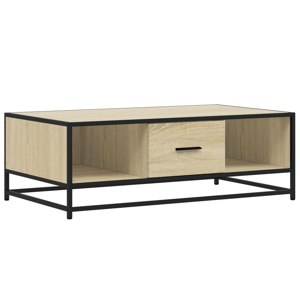 Stolić za kavu boja hrasta sonome 100x57x35 cm od drva i metala
