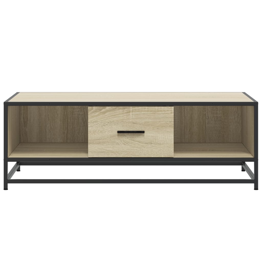 Stolić za kavu boja hrasta sonome 100x57x35 cm od drva i metala
