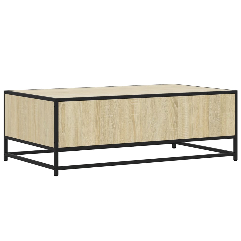 Stolić za kavu boja hrasta sonome 100x57x35 cm od drva i metala