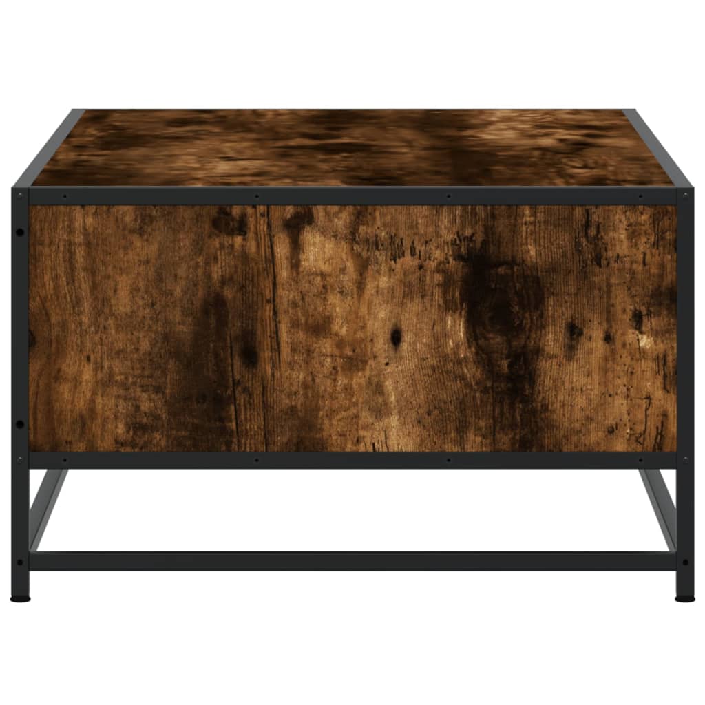 Stolić za kavu boja hrasta 100x57x35 cm od drva i metala