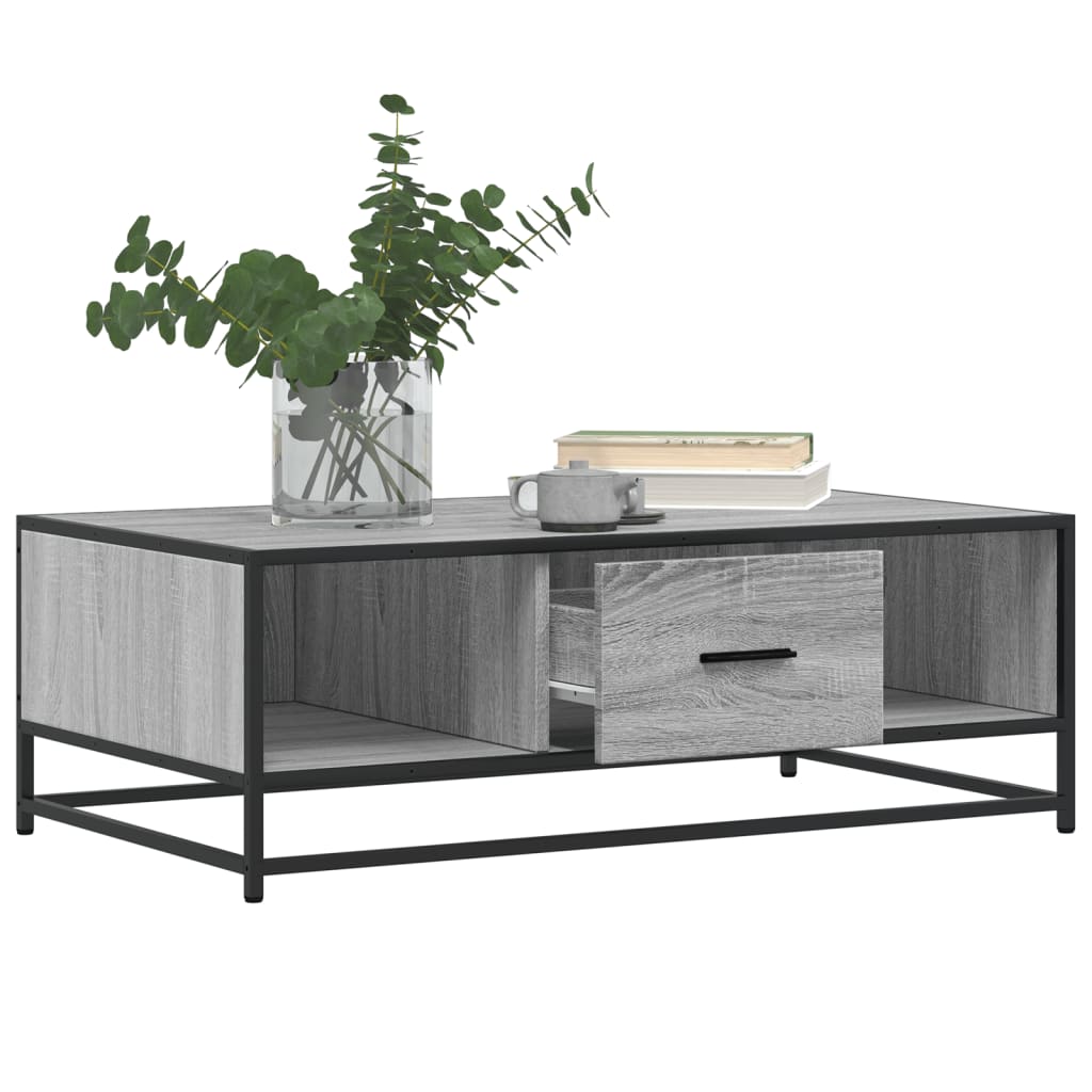 Stolić za kavu boja hrasta sonome 100x57x35 cm od drva i metala