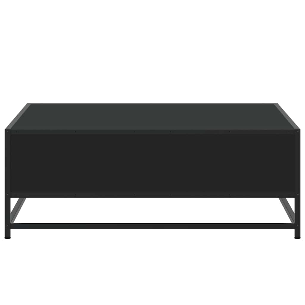 Stolić za kavu crni 80x80x30 cm konstruirano drvo i metal