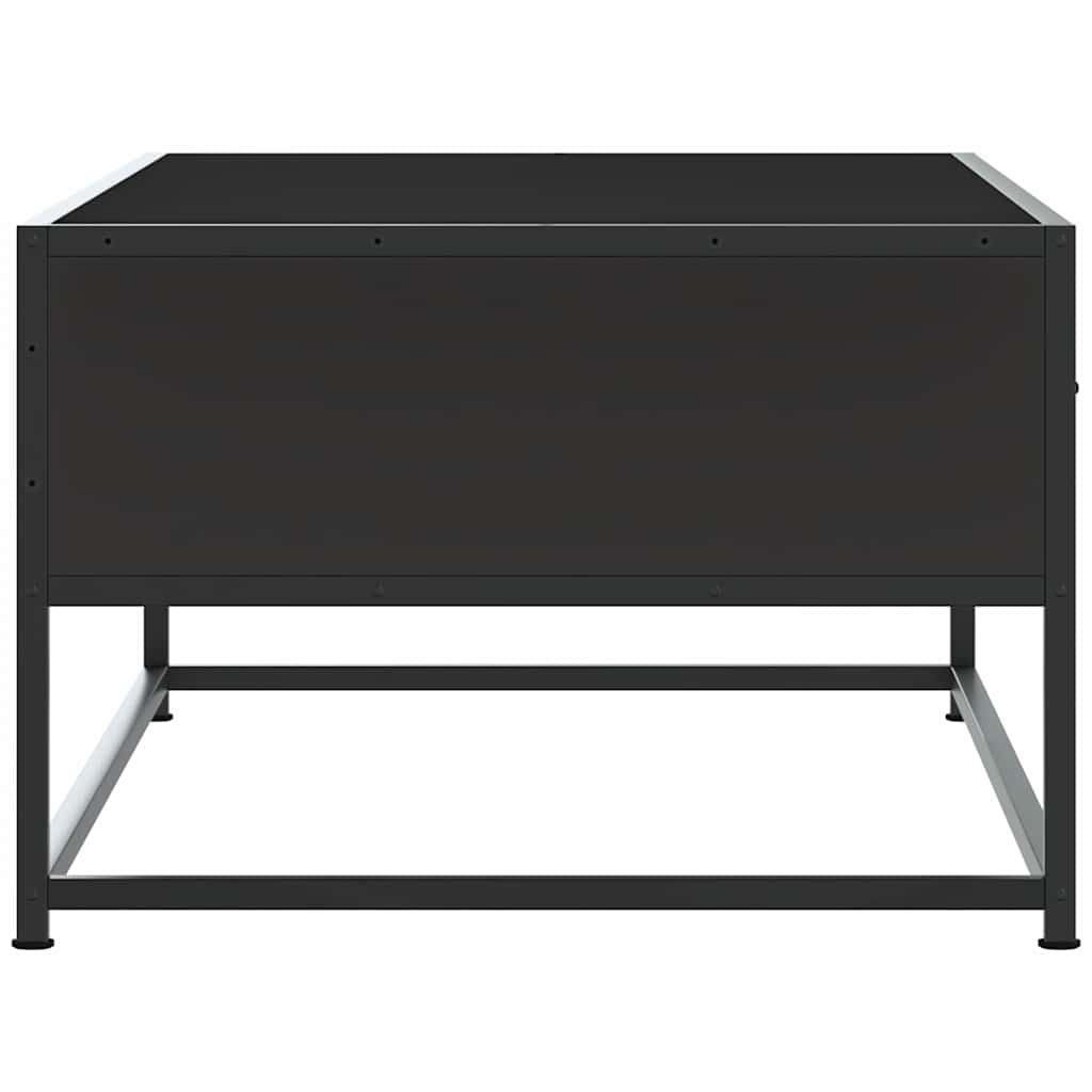Stolić za kavu crni 100 x 50 x 35 cm konstruirano drvo i metal