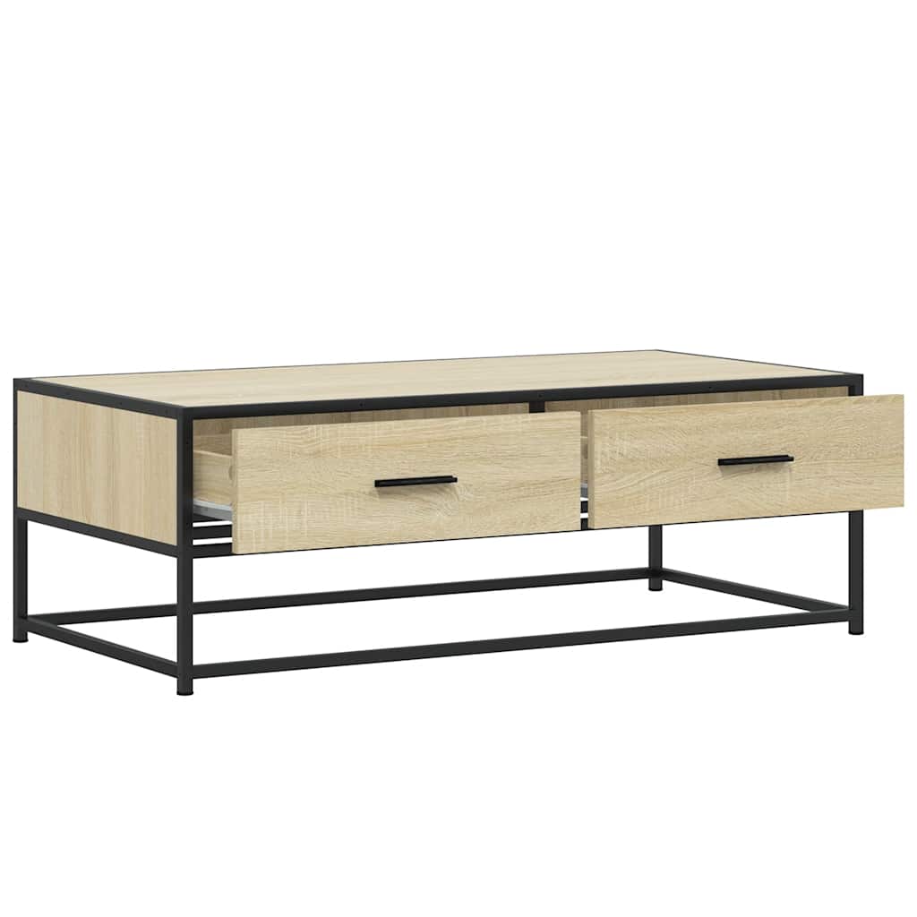 Stolić za kavu boja hrasta sonome 100x50x35 cm od drva i metala