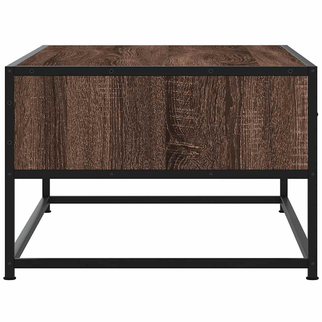 Stolić za kavu boja hrasta 100 x 50 x 35 cm od drva i metala