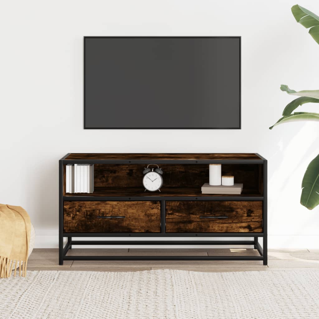 TV ormarić boja dimljenog hrasta 80x34,5x40 cm konstruirano