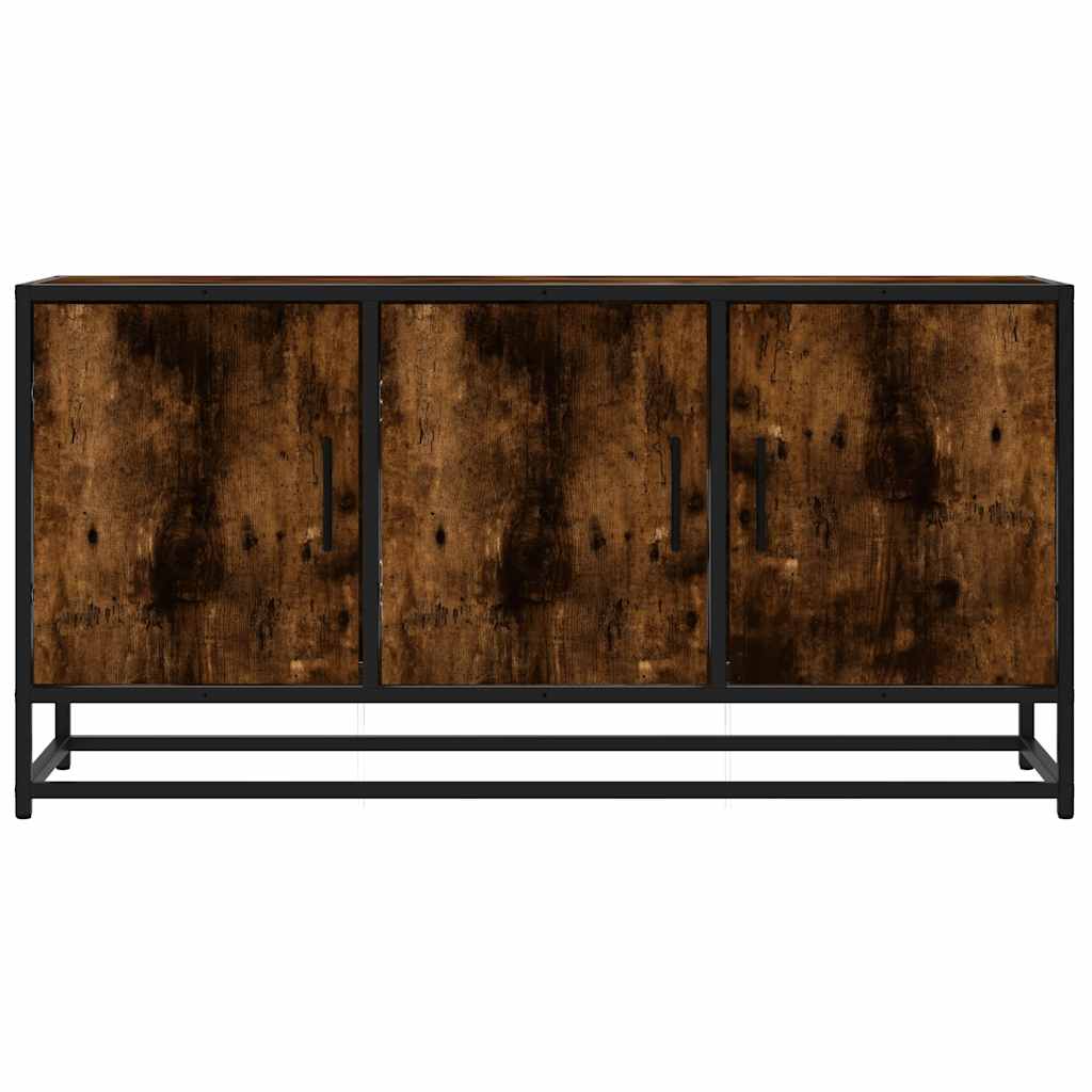 TV ormarić dimljeni hrast 100x35x50cm konstruirano drvo i metal