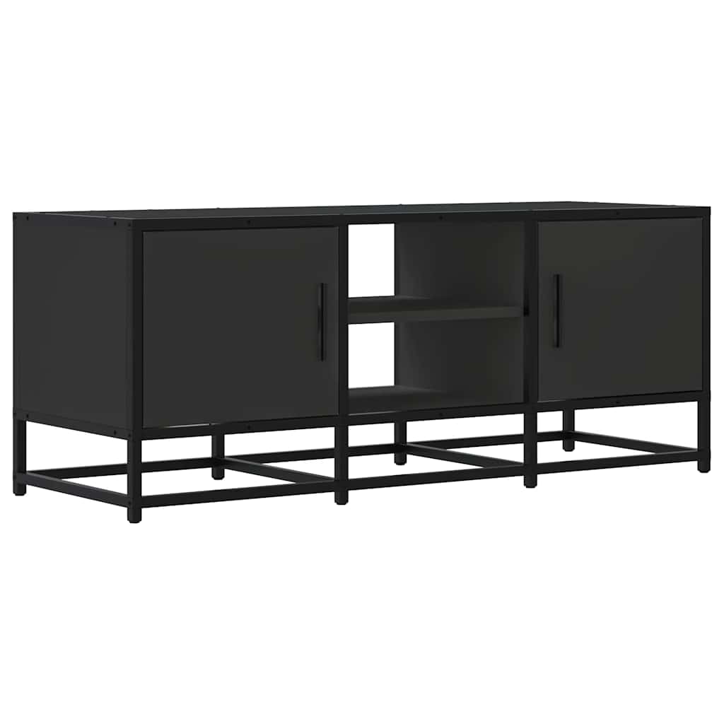 TV ormarić crni 100 x 35 x 41 cm konstruirano drvo i metal
