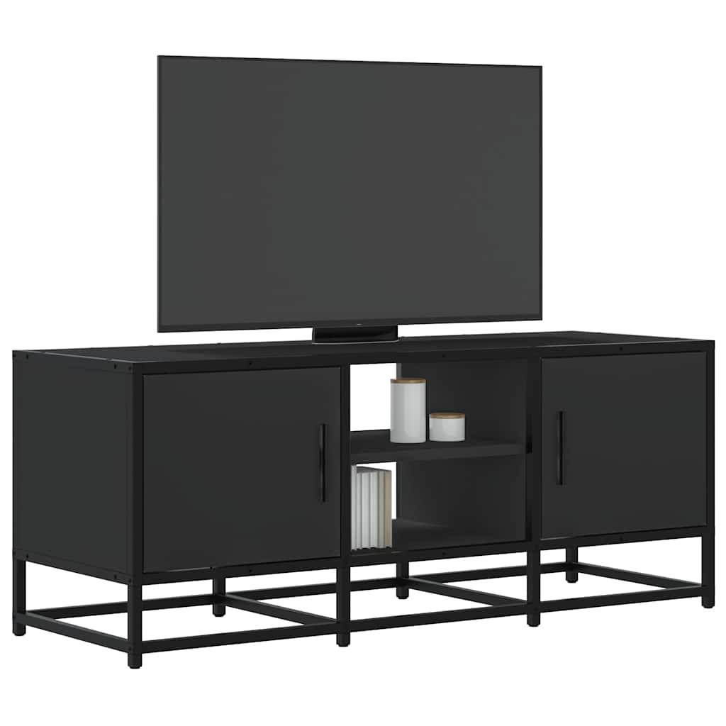 TV ormarić crni 100 x 35 x 41 cm konstruirano drvo i metal