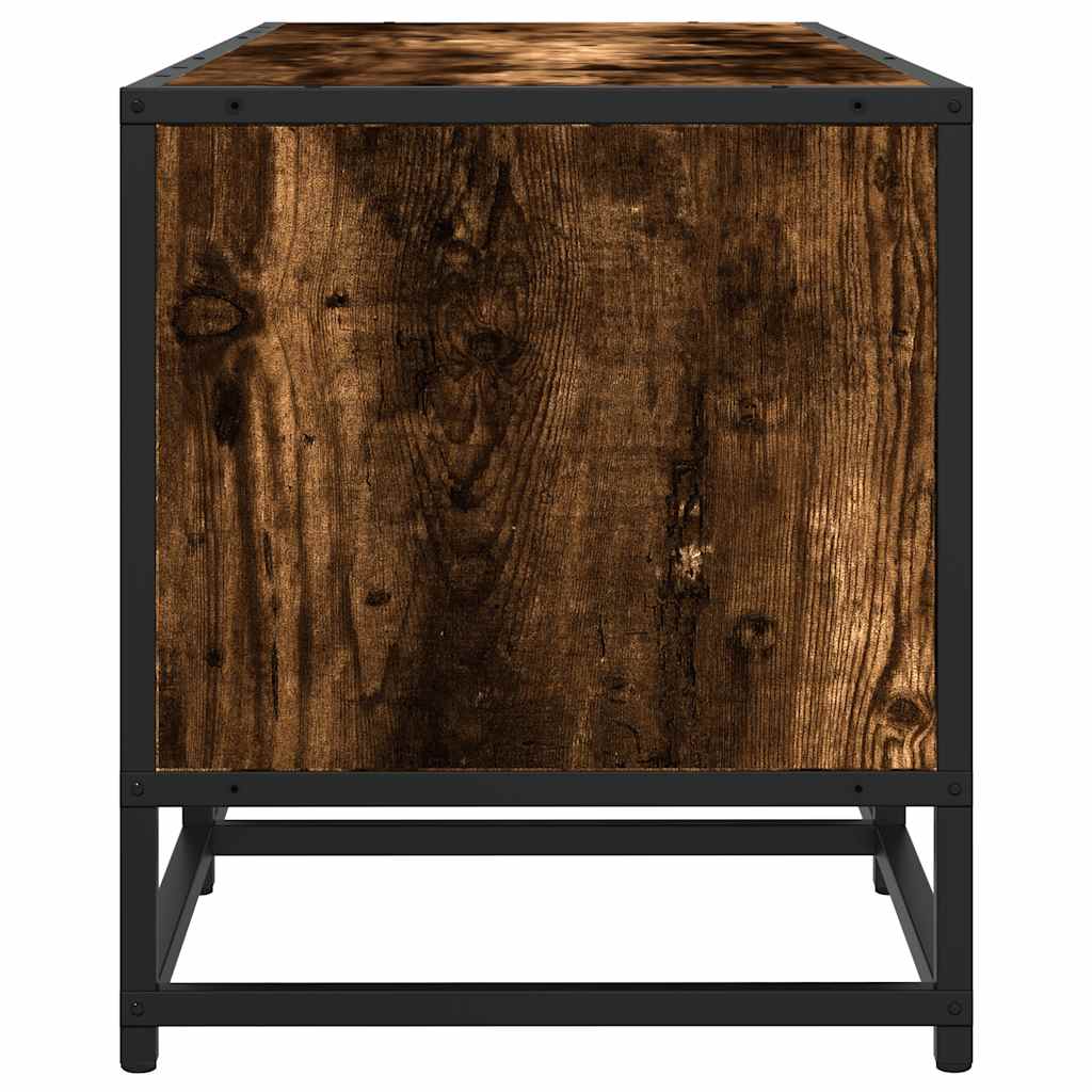 TV ormarić dimljeni hrast 160x35x41cm konstruirano drvo i metal