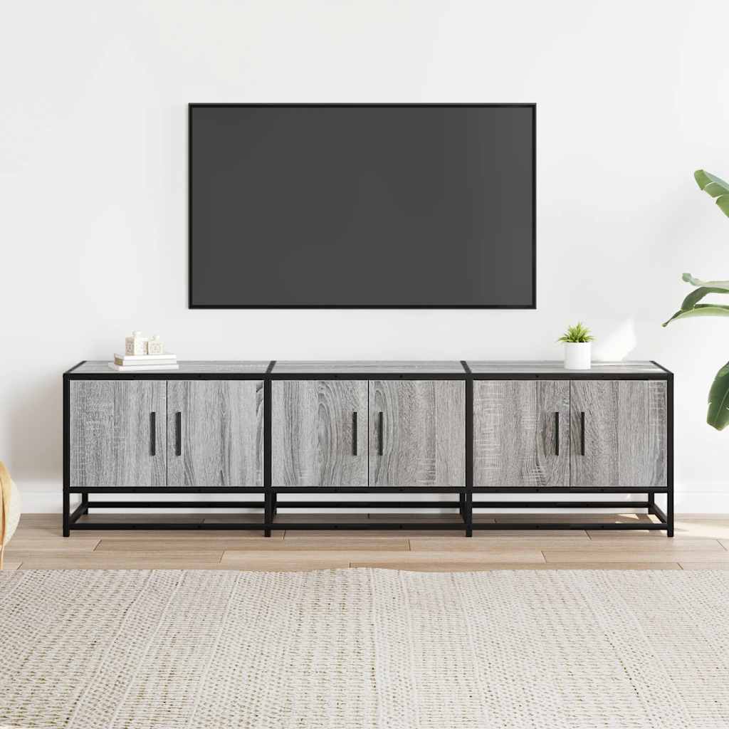 TV ormarić sivi Sonoma 150x35x41 cm Konstruirano drvo i metal
