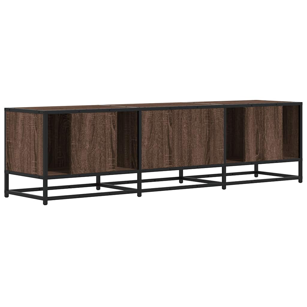 TV ormarić smeđi hrast 150x35x41 cm Konstruirano drvo i metal