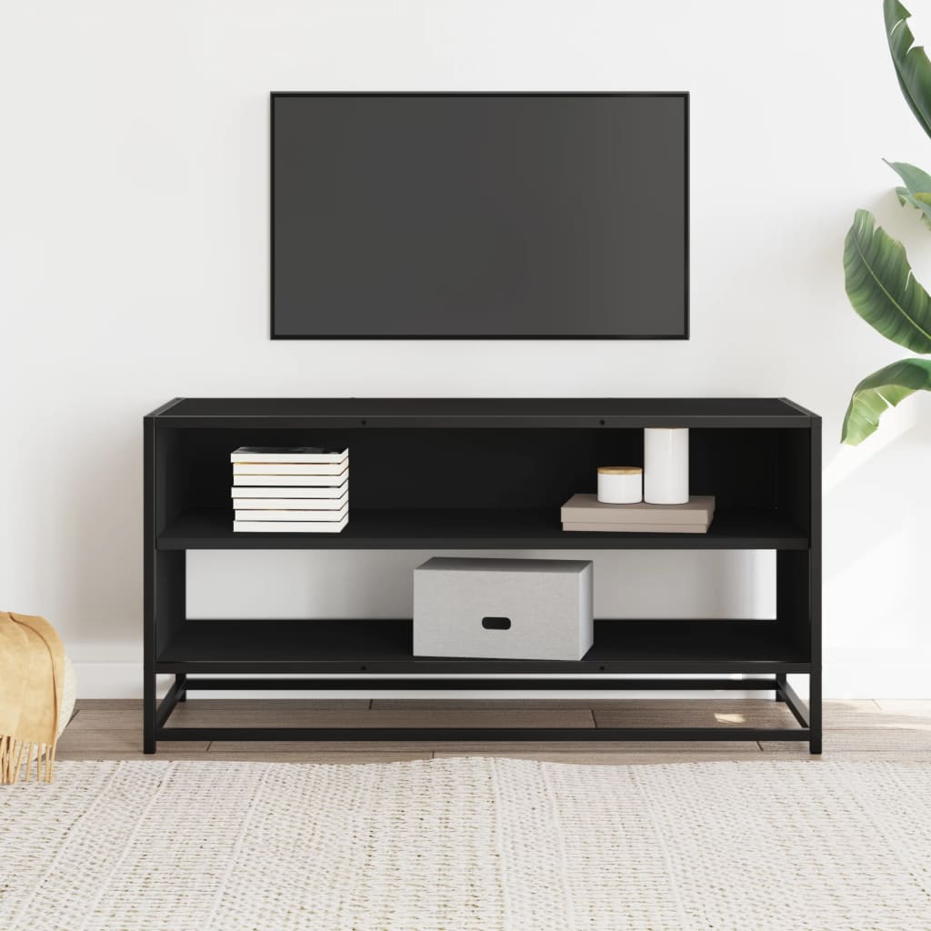 TV ormarić crni 91 x 40 x 46 cm konstruirano drvo i metal