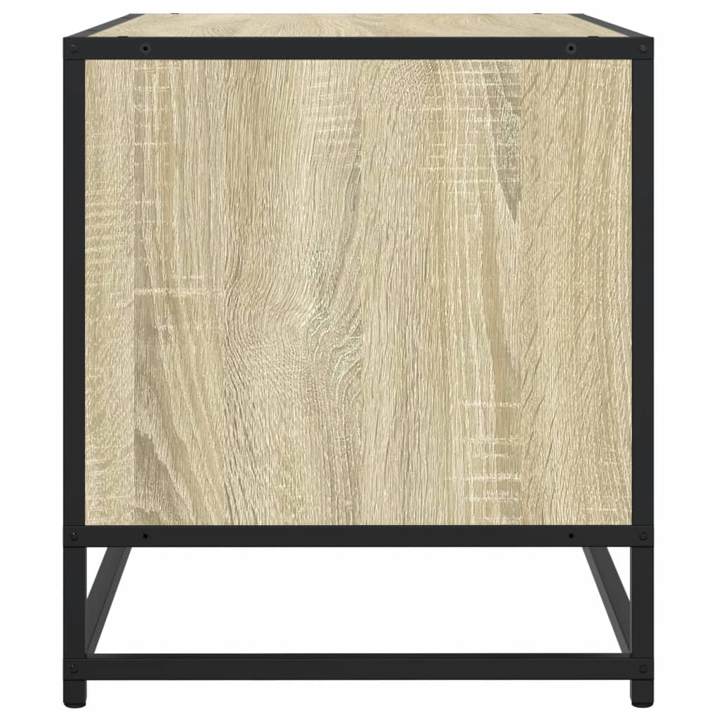 TV ormarić boja hrasta 91x40x46 cm konstruirano drvo i metal
