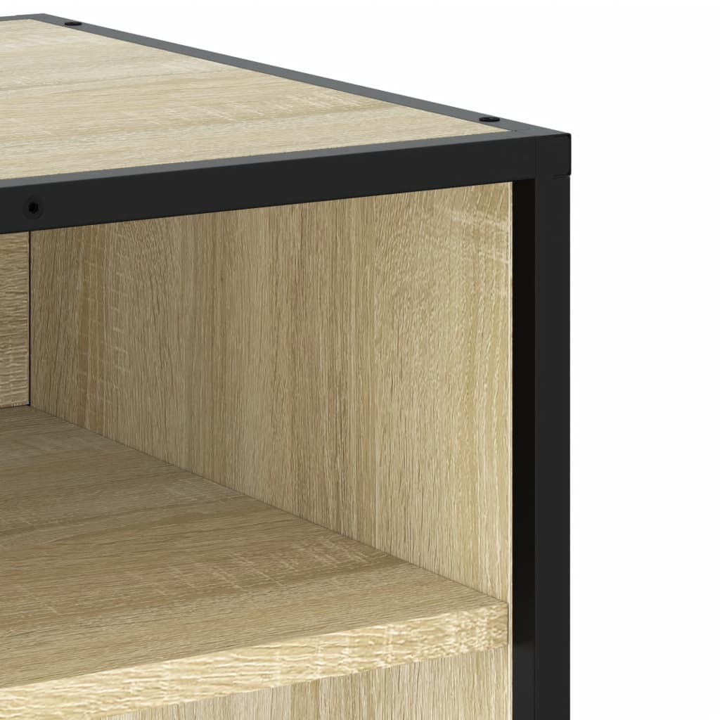 TV ormarić boja hrasta 91x40x46 cm konstruirano drvo i metal