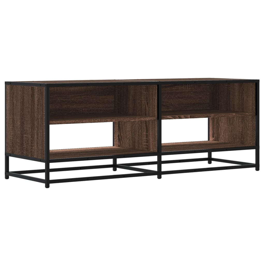 TV ormarić boja hrasta 120,5x40x46 cm konstruirano drvo i metal