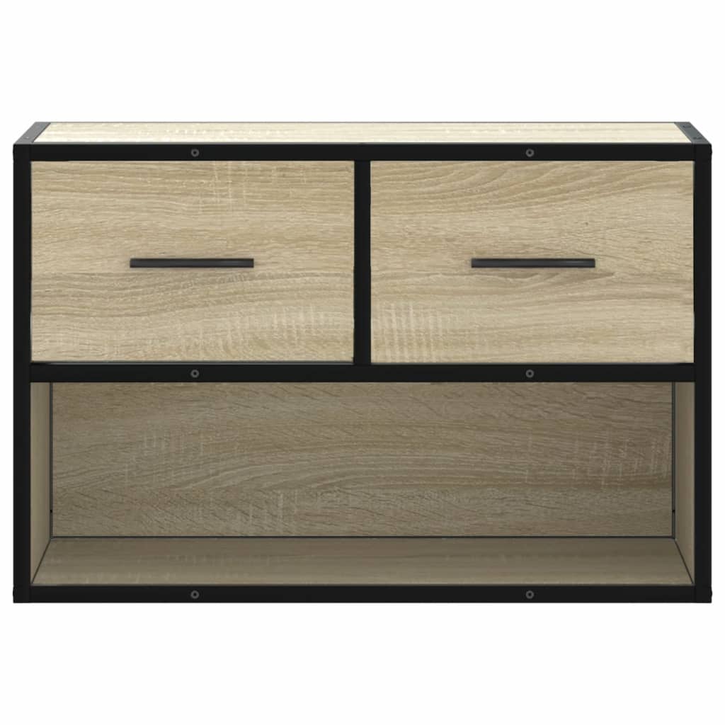 TV ormarić boja hrasta 60x31x39,5 cm konstruirano drvo i metal