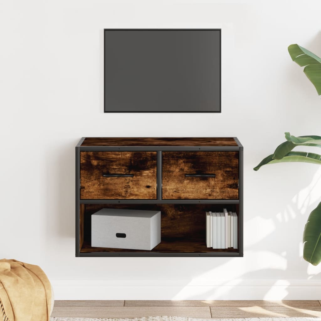 TV ormarić boja dimljenog hrasta 60x31x39,5 cm drveni i metal