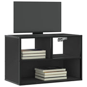 TV ormarić crni 60x31x39,5 cm konstruirano drvo i metal
