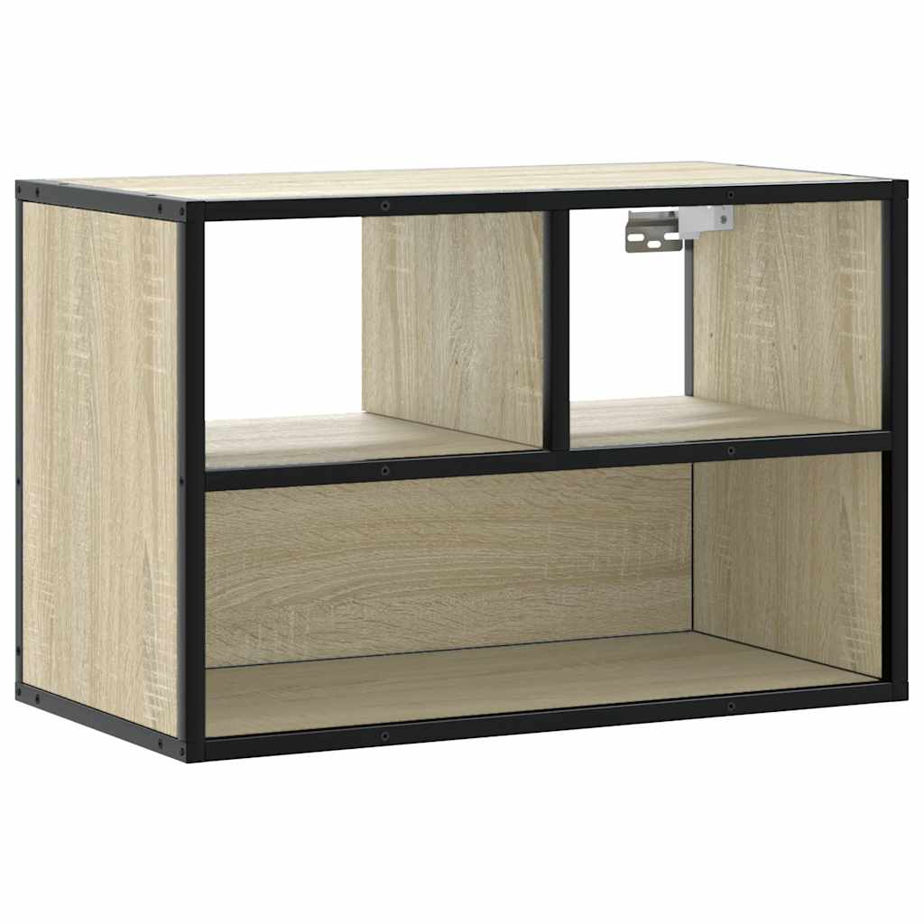 TV ormarić boja hrasta 60x31x39,5 cm konstruirano drvo i metal