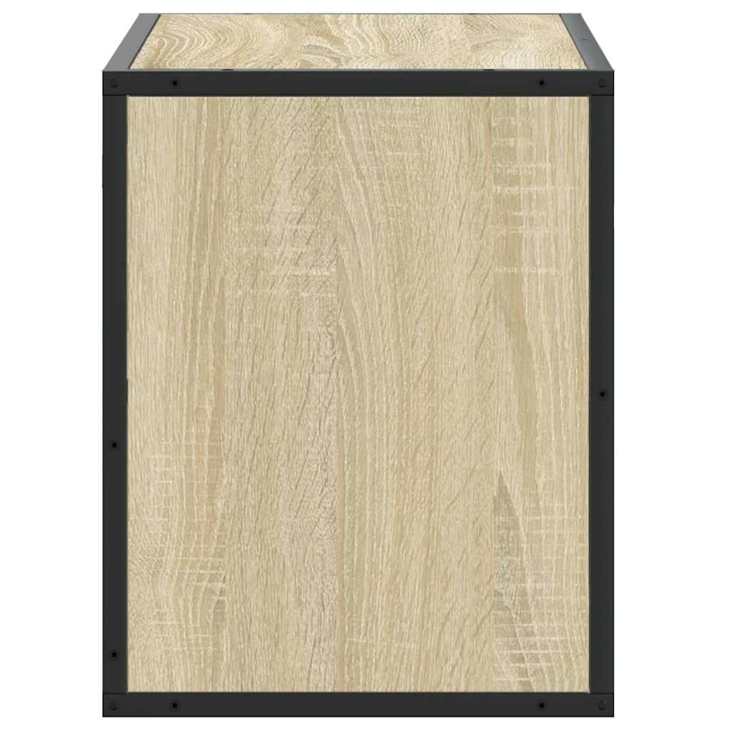 TV ormarić boja hrasta 60x31x39,5 cm konstruirano drvo i metal