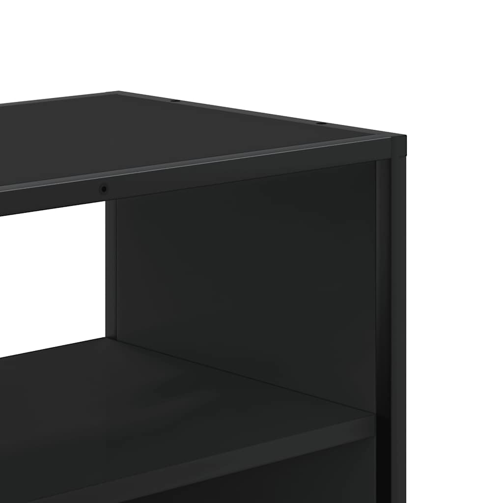 TV ormarić crni 80x31x39,5 cm Konstruirano drvo i metal