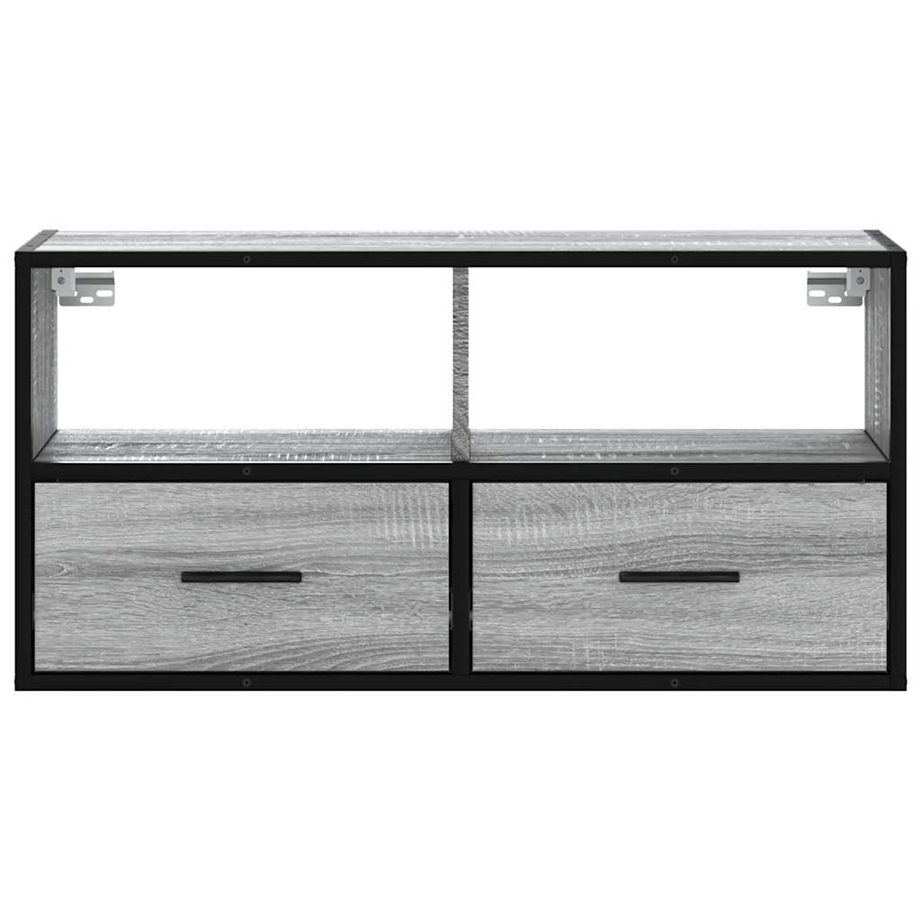TV ormarić sivi Sonoma 80x31x39,5 cm Konstruirano drvo i metal