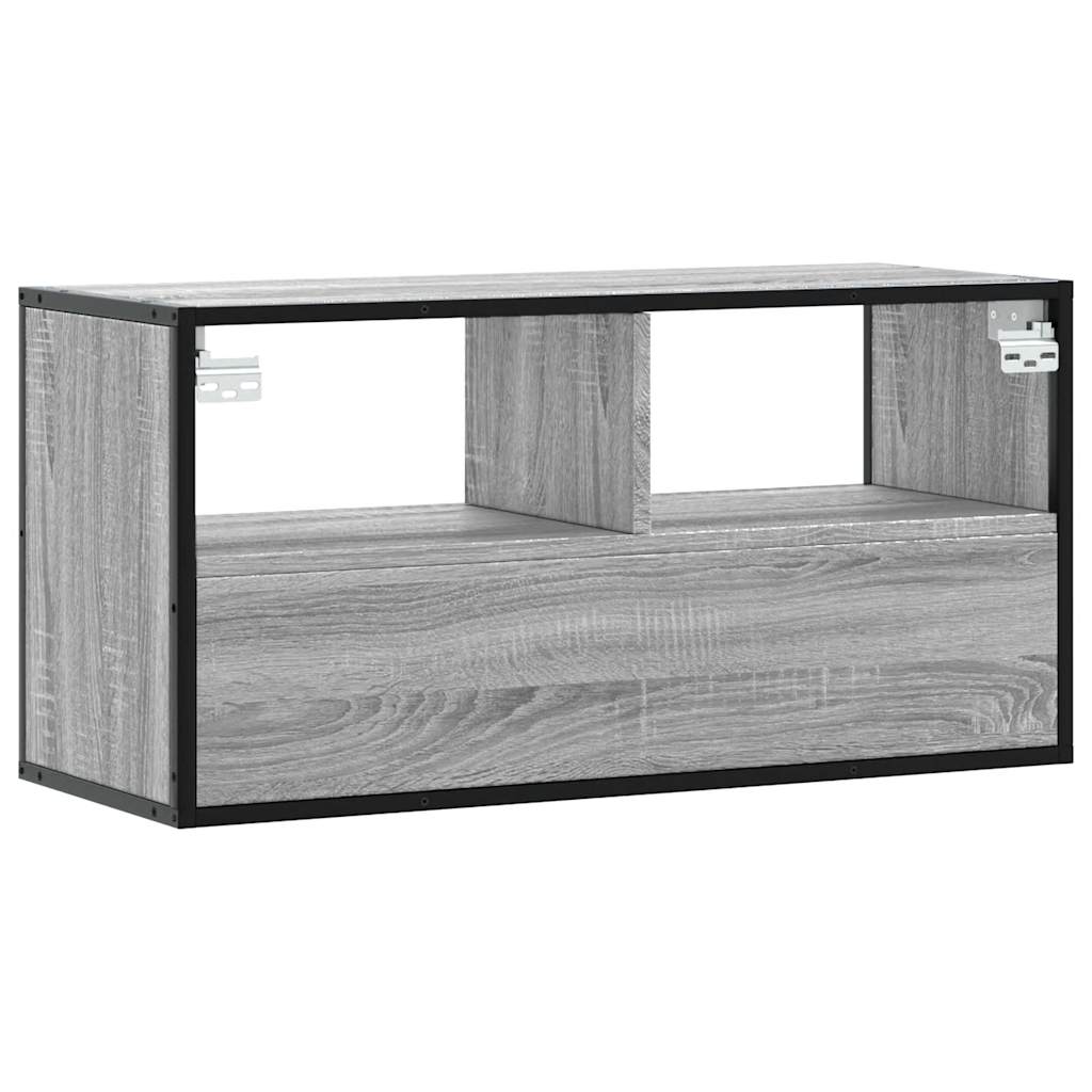 TV ormarić sivi Sonoma 80x31x39,5 cm Konstruirano drvo i metal