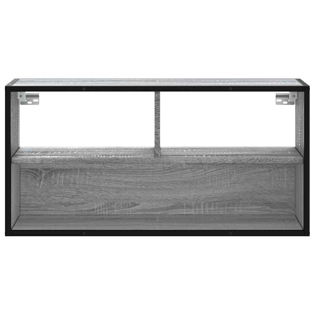 TV ormarić sivi Sonoma 80x31x39,5 cm Konstruirano drvo i metal Siva