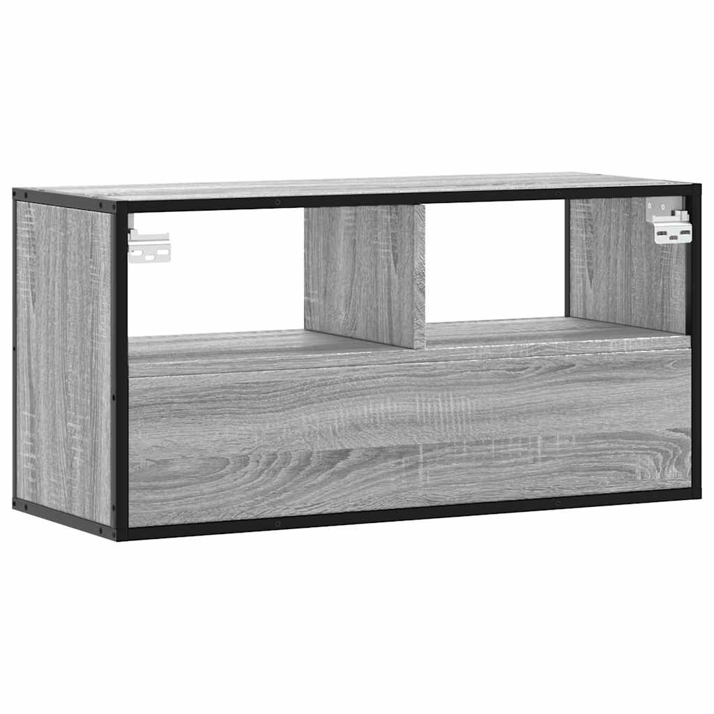 TV ormarić sivi Sonoma 80x31x39,5 cm Konstruirano drvo i metal Siva