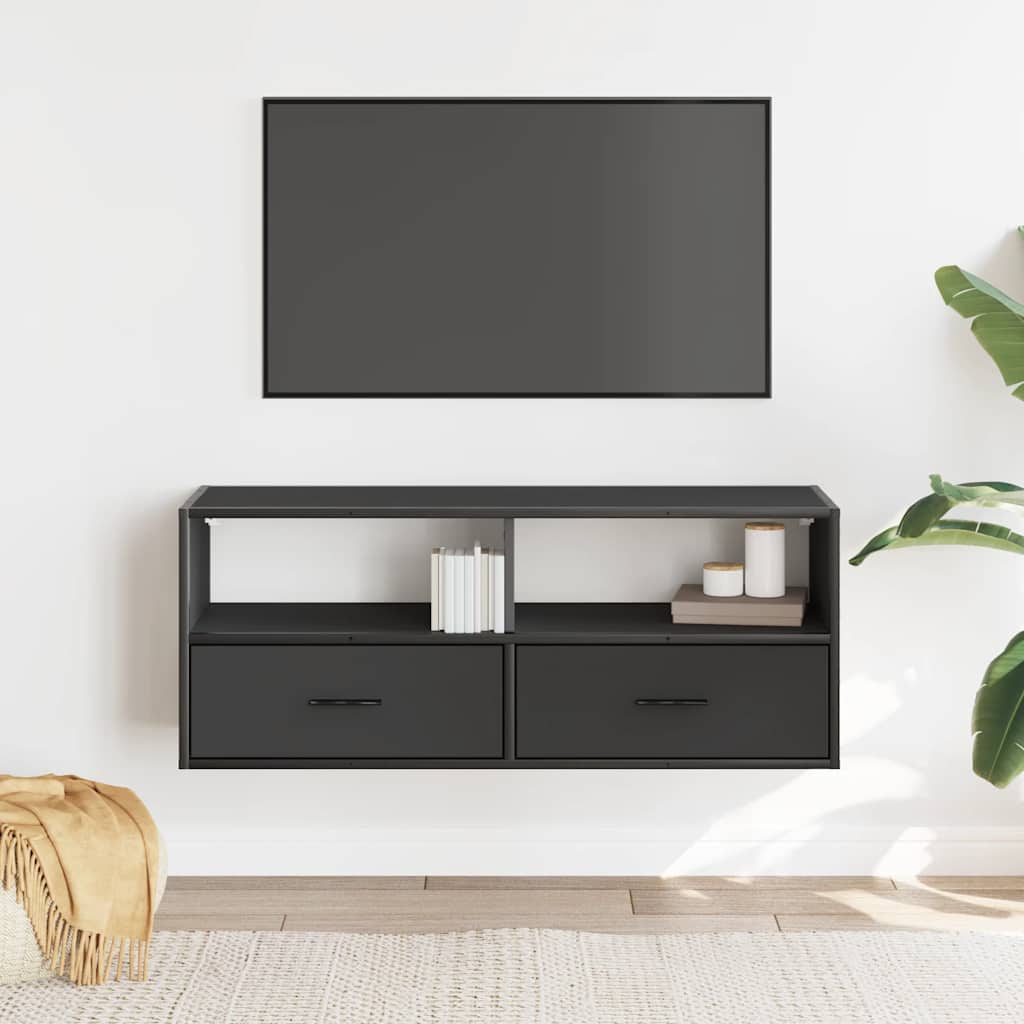 TV ormarić crni 100 x 31 x 39,5 cm konstruirano drvo i metal