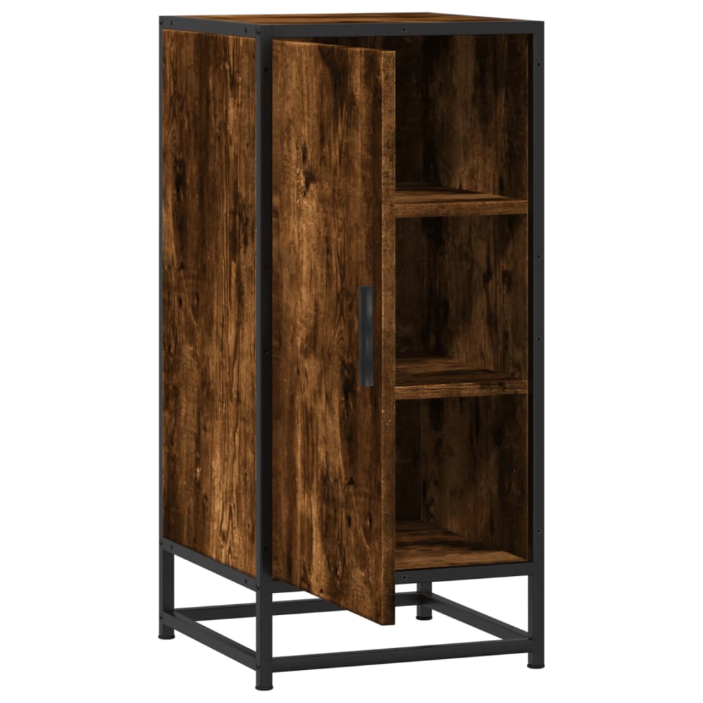 Komoda boja hrasta 35,5x35x76 cm konstruirano drvo i metal