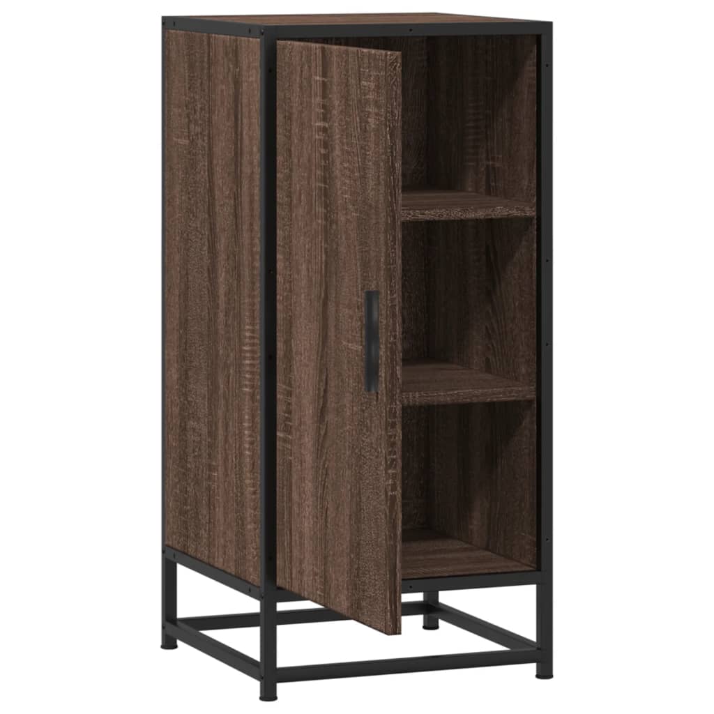 Komoda boja hrasta 35,5x35x76 cm konstruirano drvo i metal