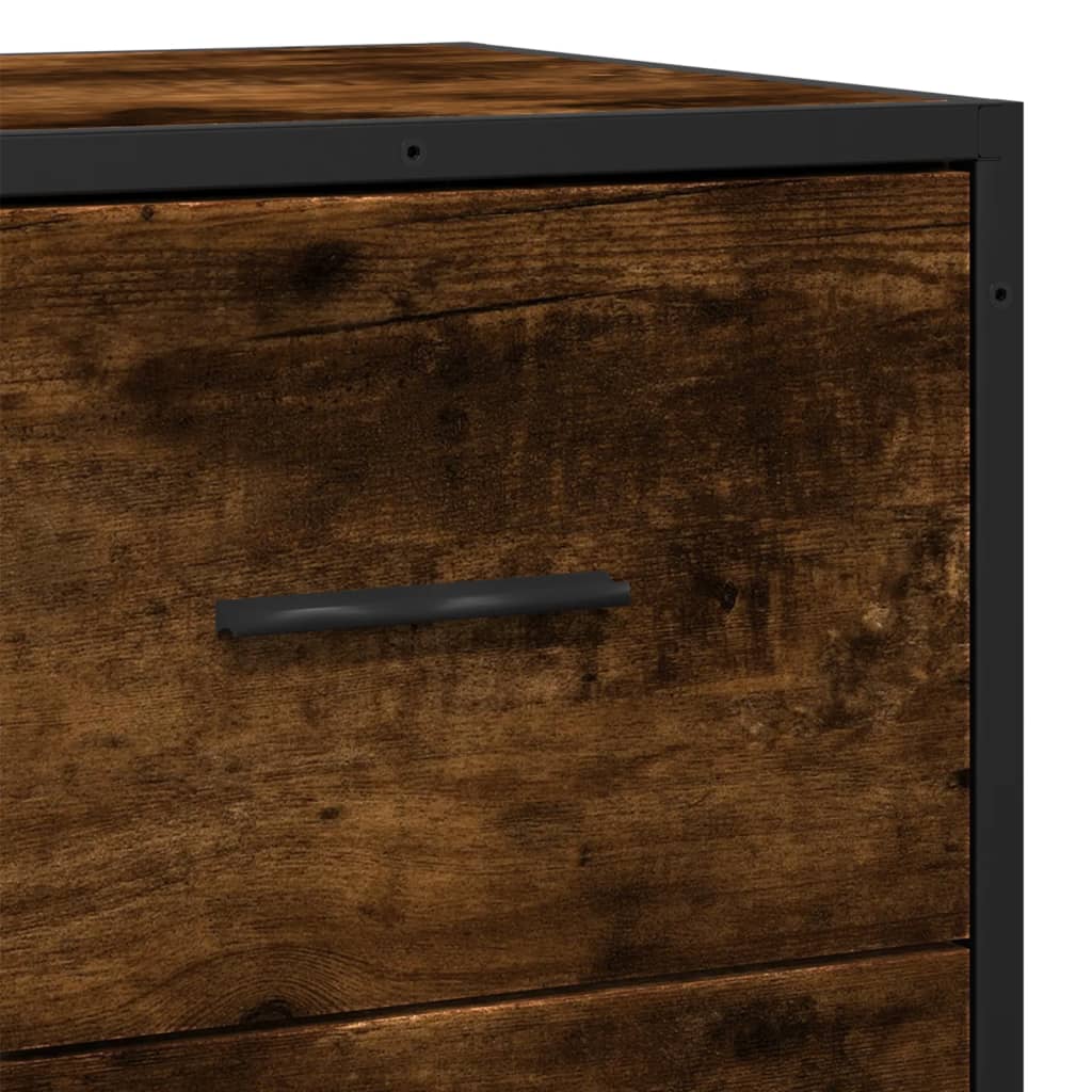 Komoda boja hrasta 35,5x35x76 cm konstruirano drvo i metal