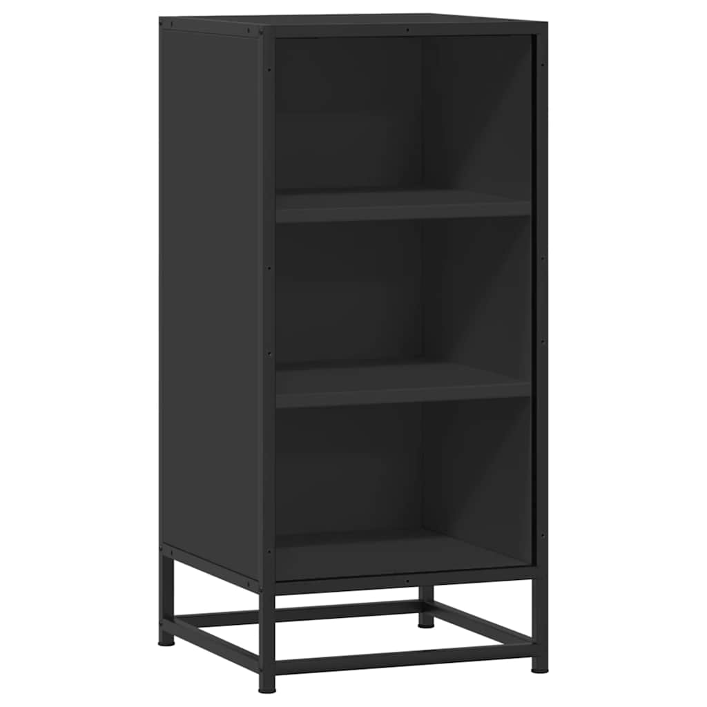 Komoda crna 35,5 x 35 x 76 cm konstruirano drvo i metal