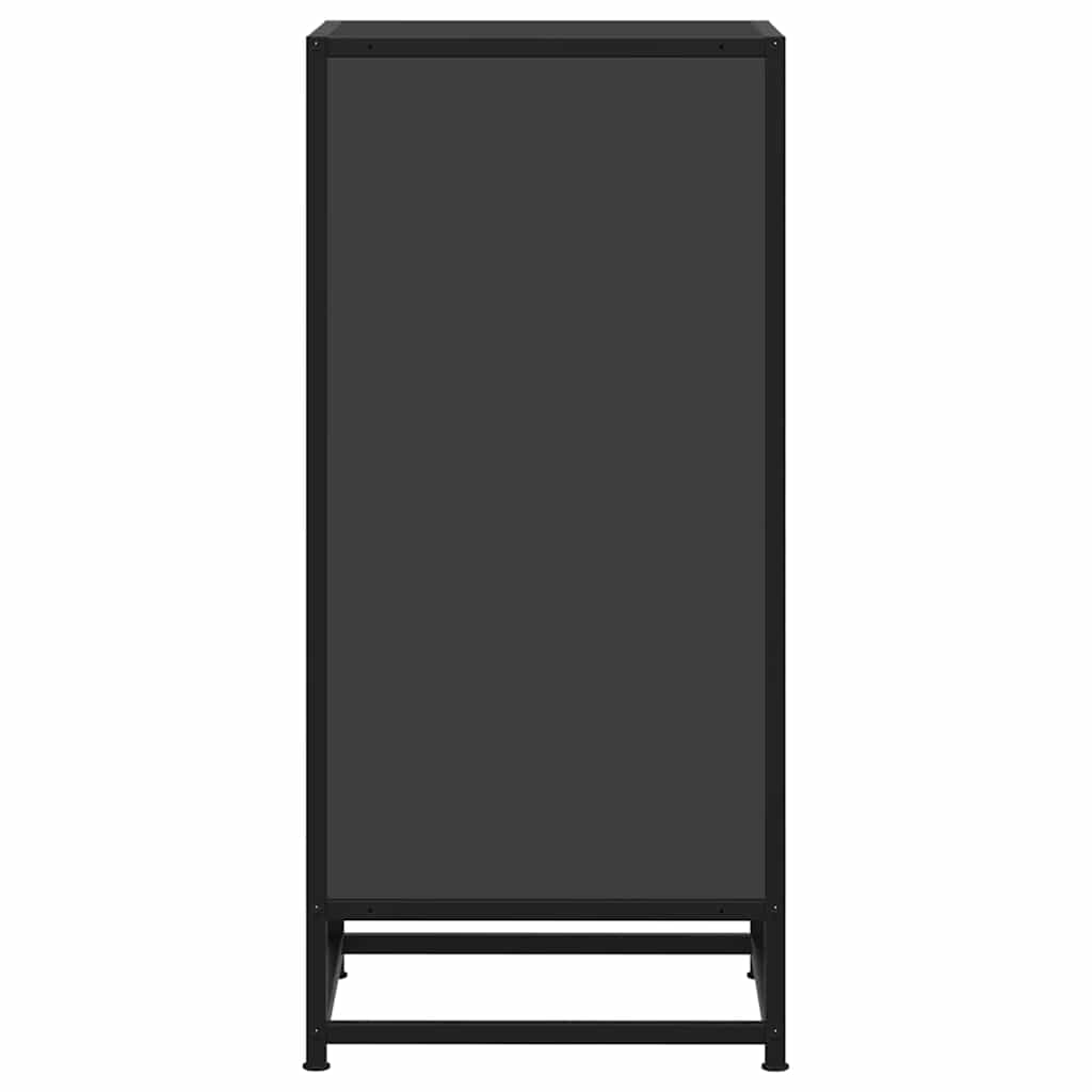 Komoda crna 35,5 x 35 x 76 cm konstruirano drvo i metal