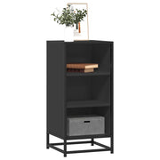Komoda crna 35,5 x 35 x 76 cm konstruirano drvo i metal