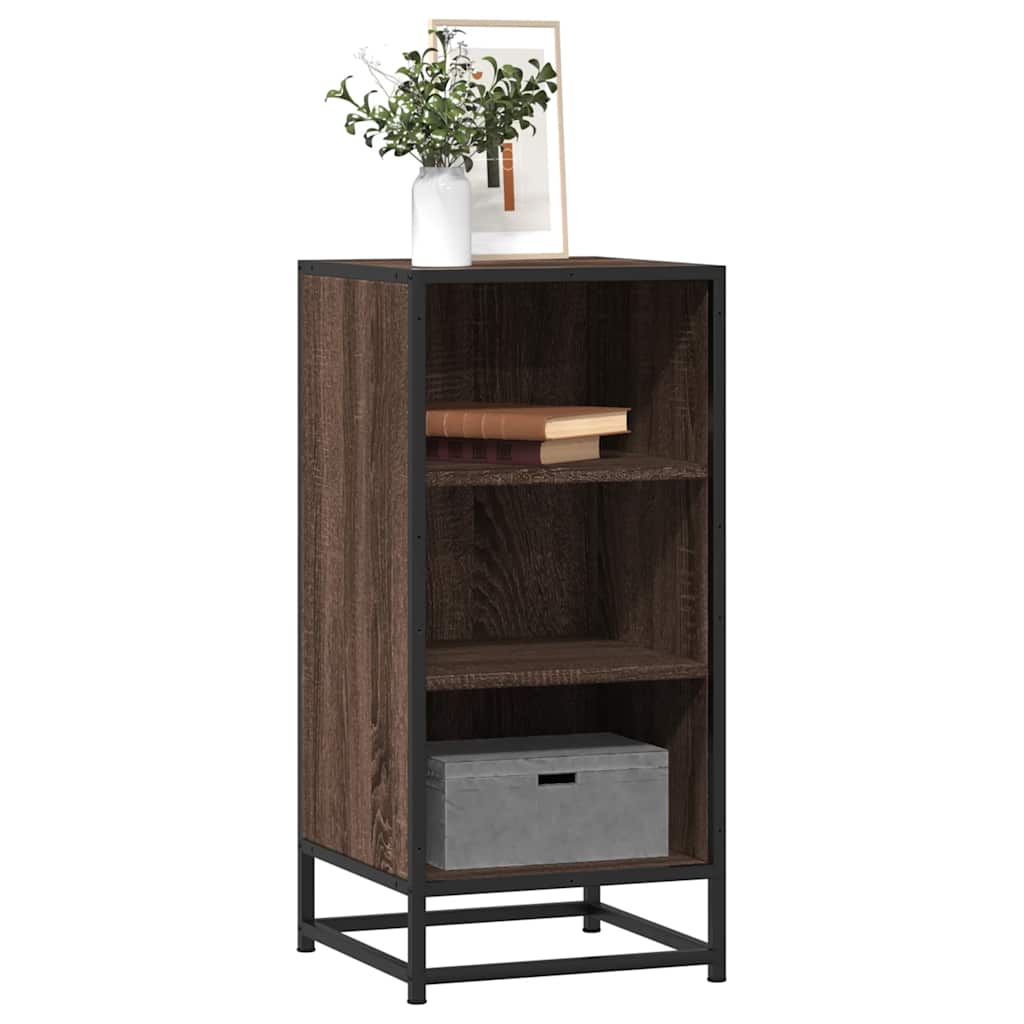 Komoda boja hrasta 35,5x35x76 cm konstruirano drvo i metal