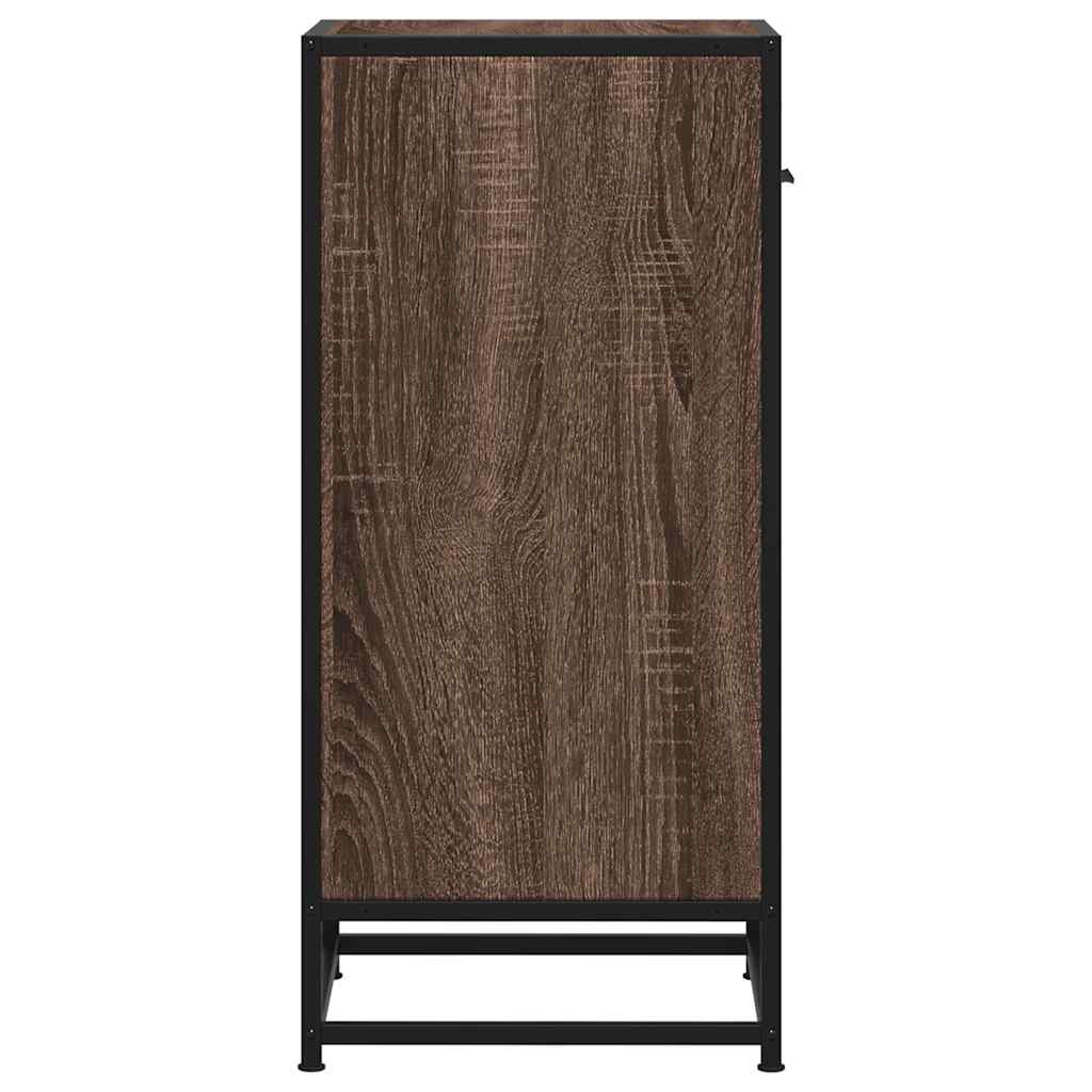 Komoda boja hrasta 35,5x35x76 cm konstruirano drvo i metal