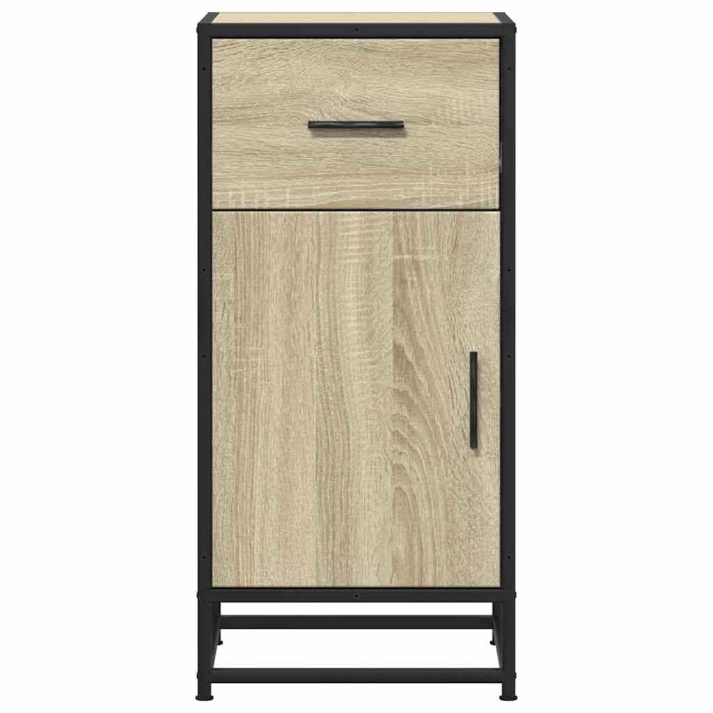 Komoda boja hrasta 35,5 x 35 x 76 cm konstruirano drvo i metal