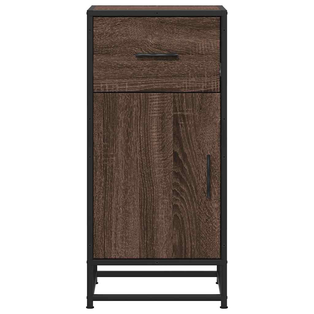 Komoda boja hrasta 35,5x35x76 cm konstruirano drvo i metal