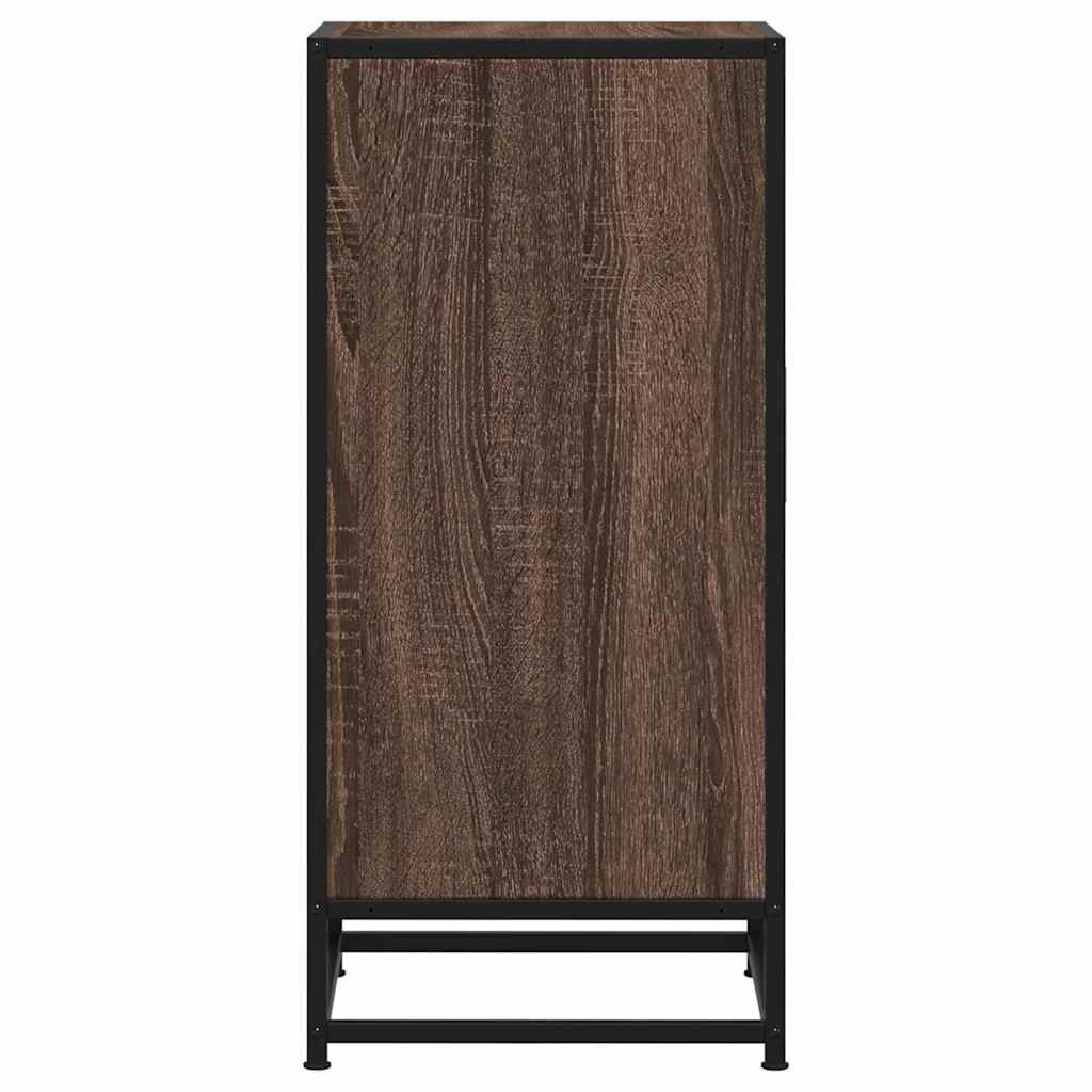 Komoda boja hrasta 35,5x35x76 cm konstruirano drvo i metal