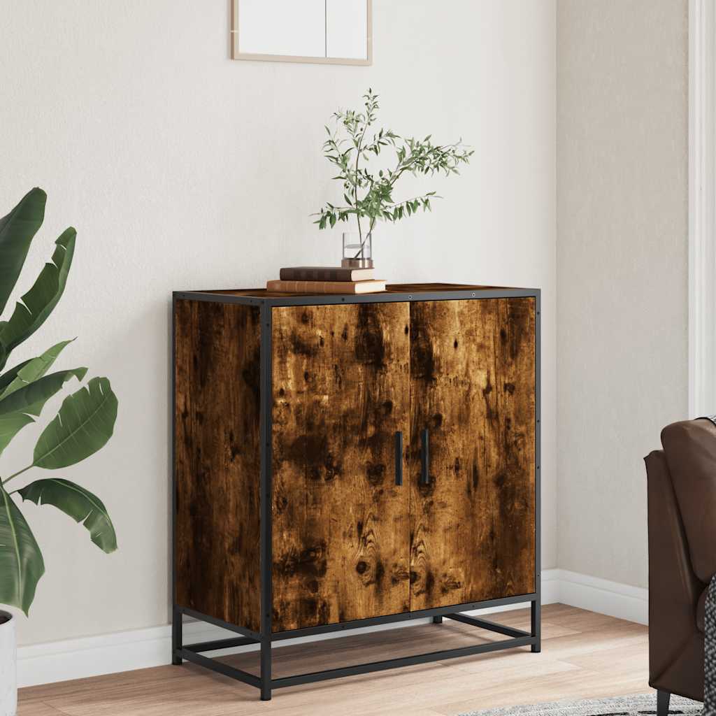 Komoda boja hrasta 68x35x76 cm konstruirano drvo i metal