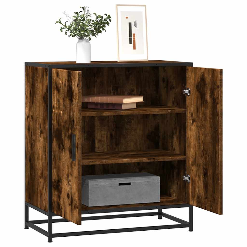 Komoda boja hrasta 68x35x76 cm konstruirano drvo i metal