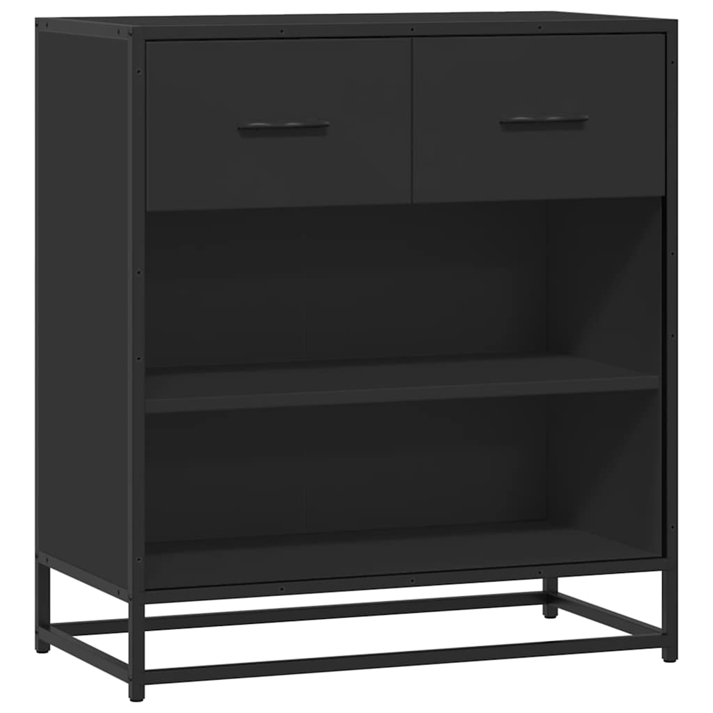 komoda crna 68x35x76 cm konstruirano drvo