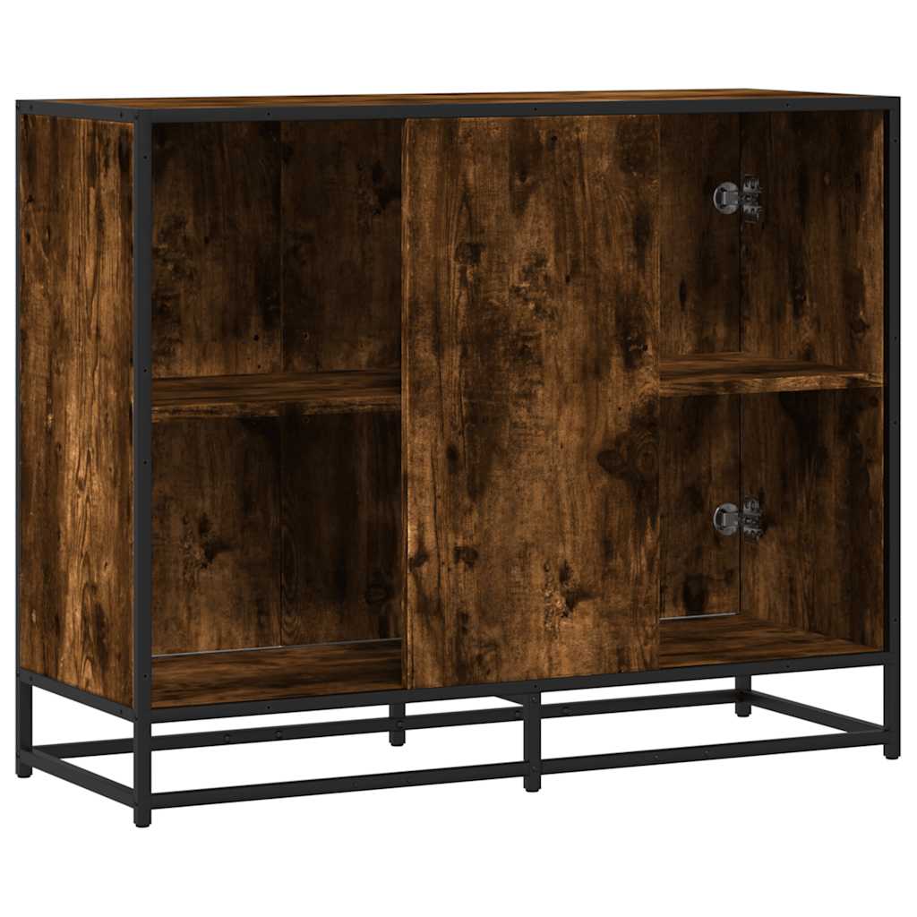 Komoda dimljeni hrast 94x35x76 cm konstruirano drvo