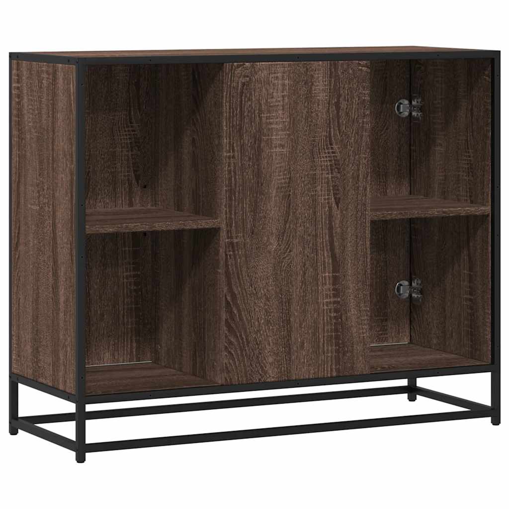 Komoda smeđi hrast 92x35x76 cm izrađeno drvo