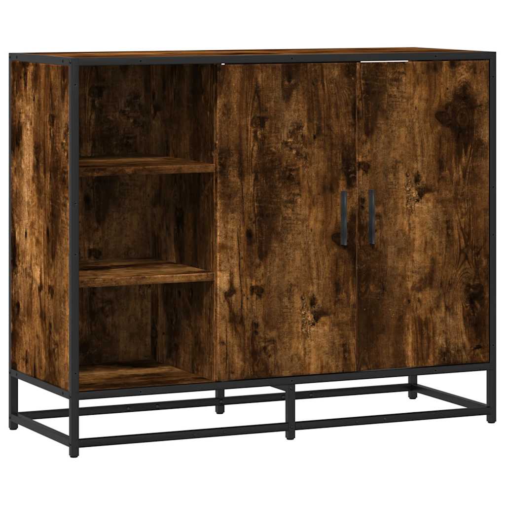 Komoda dimljeni hrast 92x35x76 cm konstruirano drvo